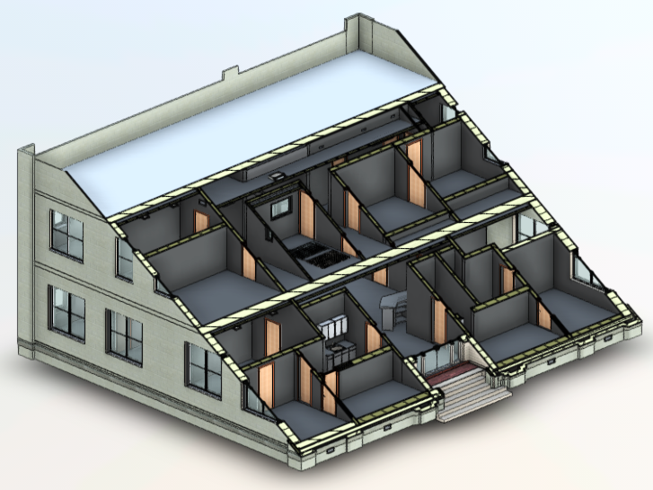 GeoMaus serving Imaging Centers- BIM Model / Revit Model - Cut section view