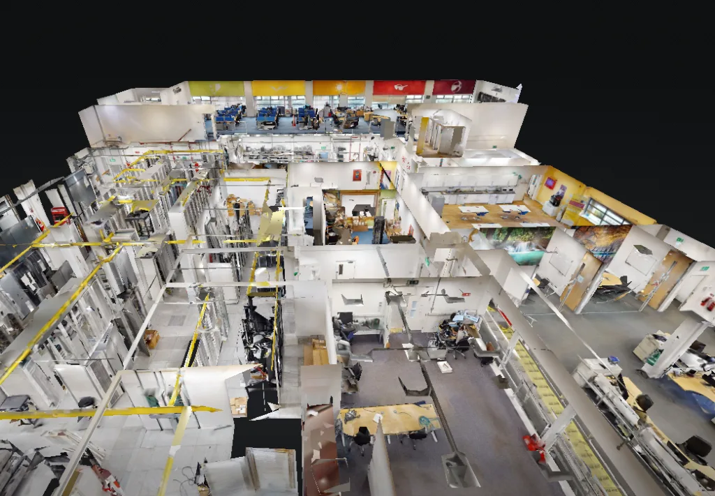 GeoMaus serving Data Centers - Matterport gopro3 virtual tour - Dollhouse Section view