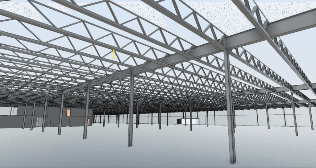 Registered Point cloud to CAD / BIM for warehouse existing conditions