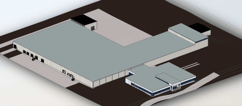 BIM Revite Model of Warehouse - Coordinated Revit Model