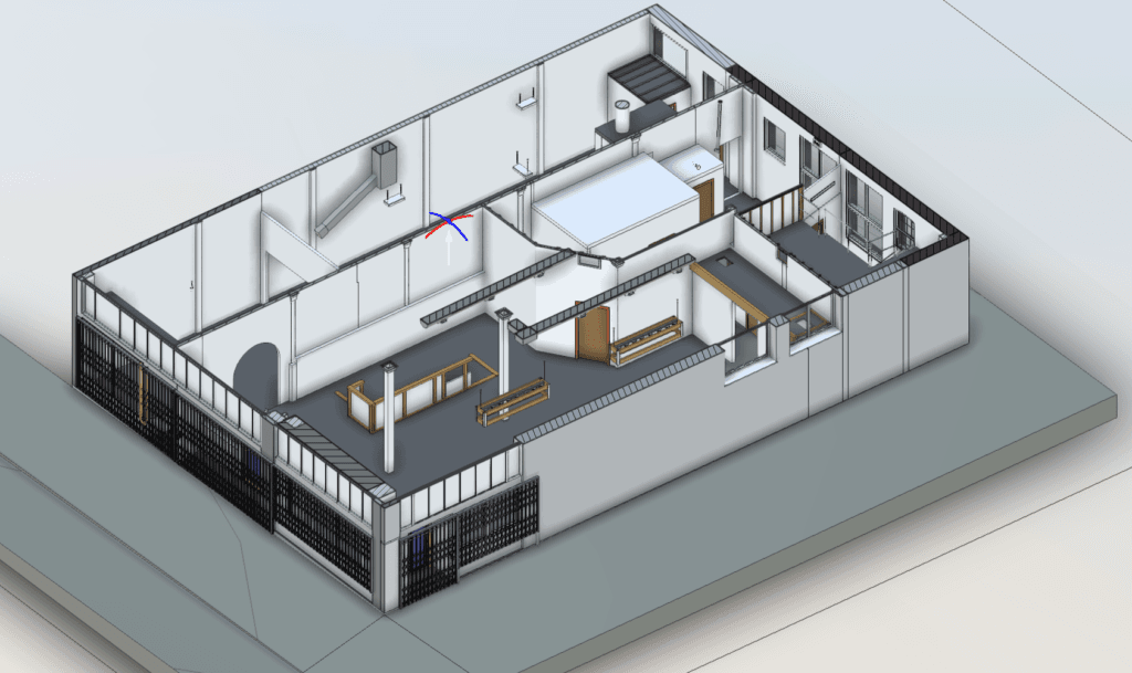 CA Restaurant - Project Deliverables - Scan to BIM and section view