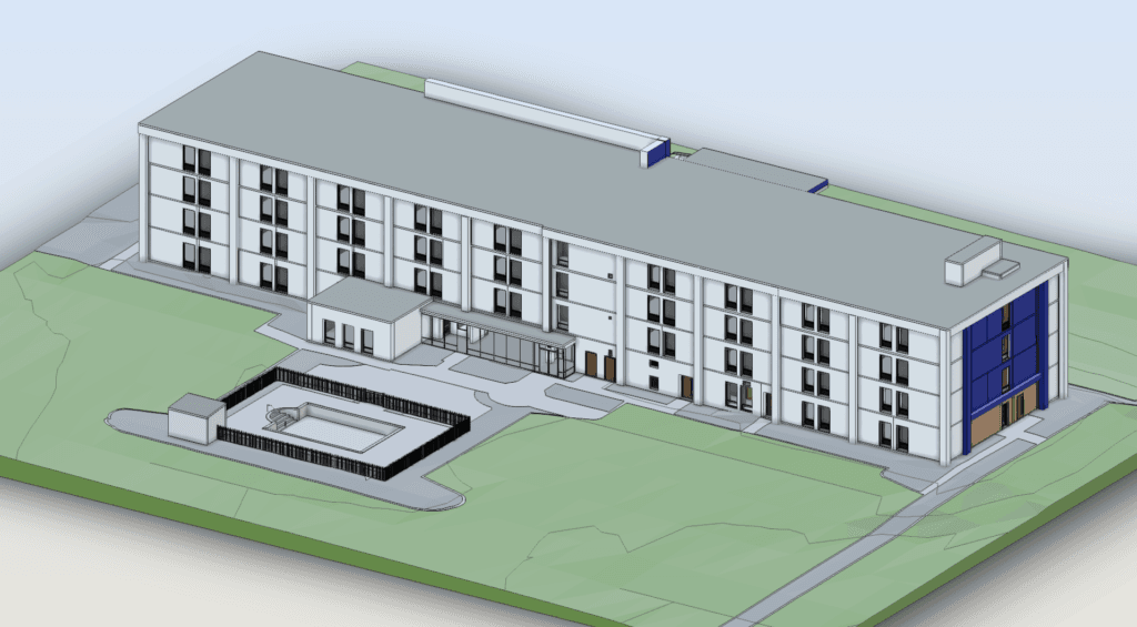 The Hampton Inn Middletown - Final Deliverable - Revit Model - Scan to BIM