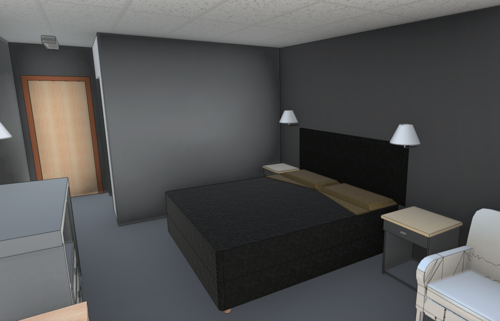 Quality Inn in Bangor Guest room BIM Model for as-built