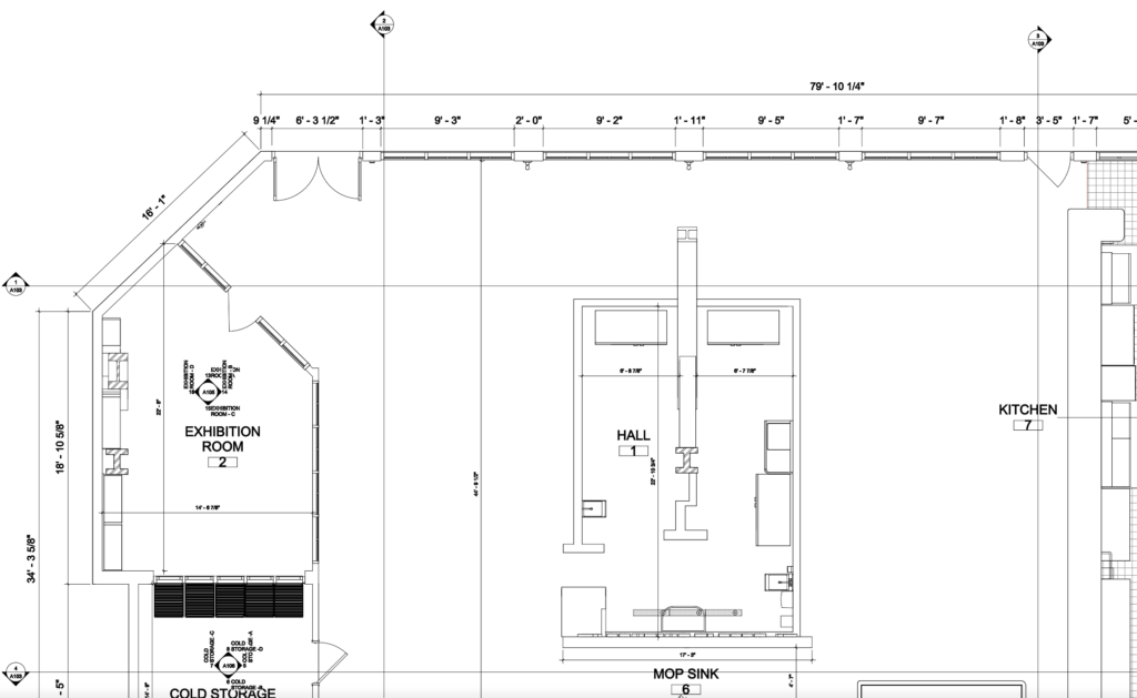 Brooklyn NY Resturant CAD and as built documention - Floor plans