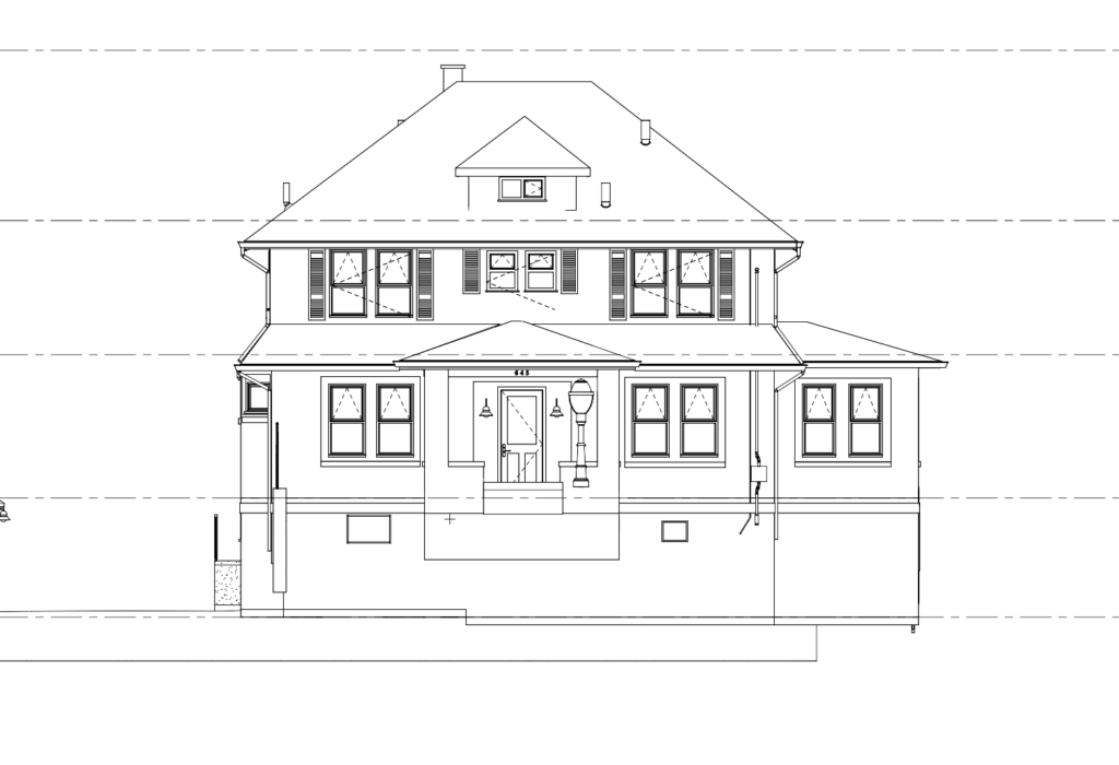 Residential - Teaneck NJ - CAD Floor Plans and Exterior elevation for as-built documentation